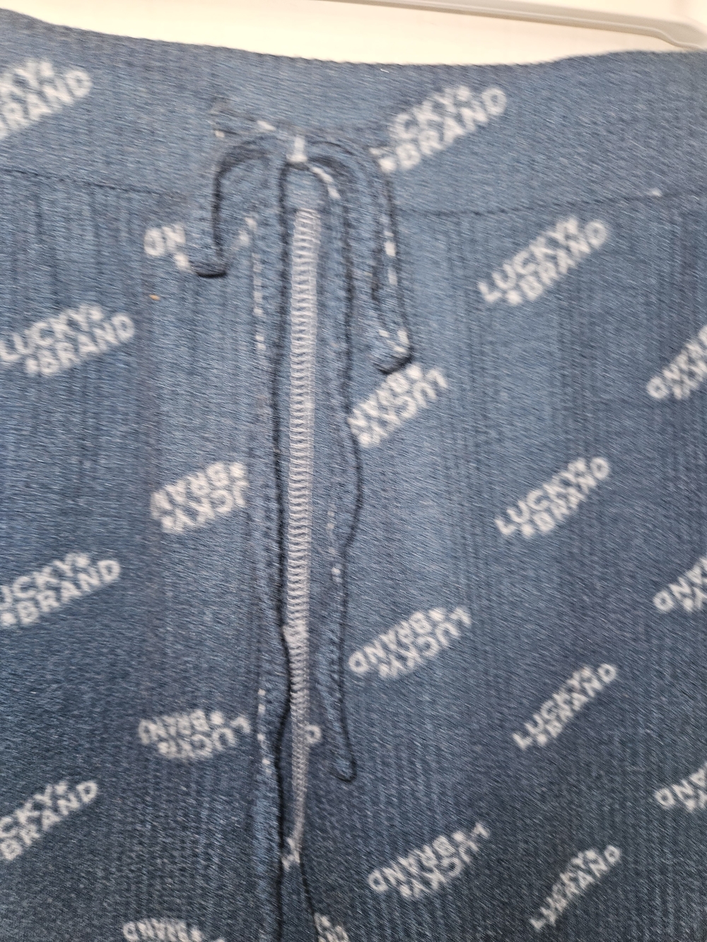 Lucky Brand Blue Knit Logo Lounge Pants - Picture 3 of 6